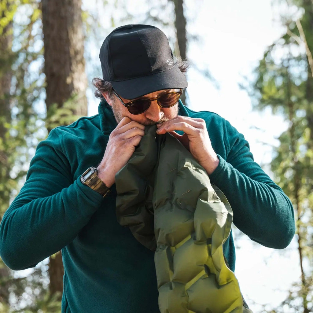 Туристичний килимок Highlander Nap-Pak Inflatable Sleeping Mat 5 cm Olive AIR071 (929796) - зображення 12