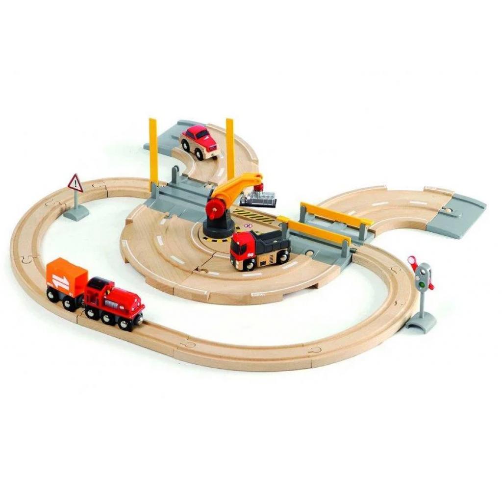 Залізниця Brio World Переїзд і кран (33208) - зображення 2