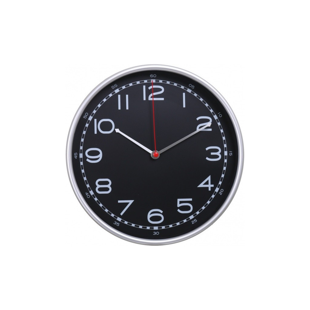 Настінний годинник Optima Speed пластиковий, чорний (O52111) - зображення 1