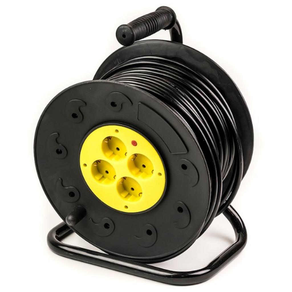 Мережевий подовжувач PowerPlant 50 м, 3x2.5мм2, 16А, (JY-2002/50) (PPRA16M50S4L) - зображення 1