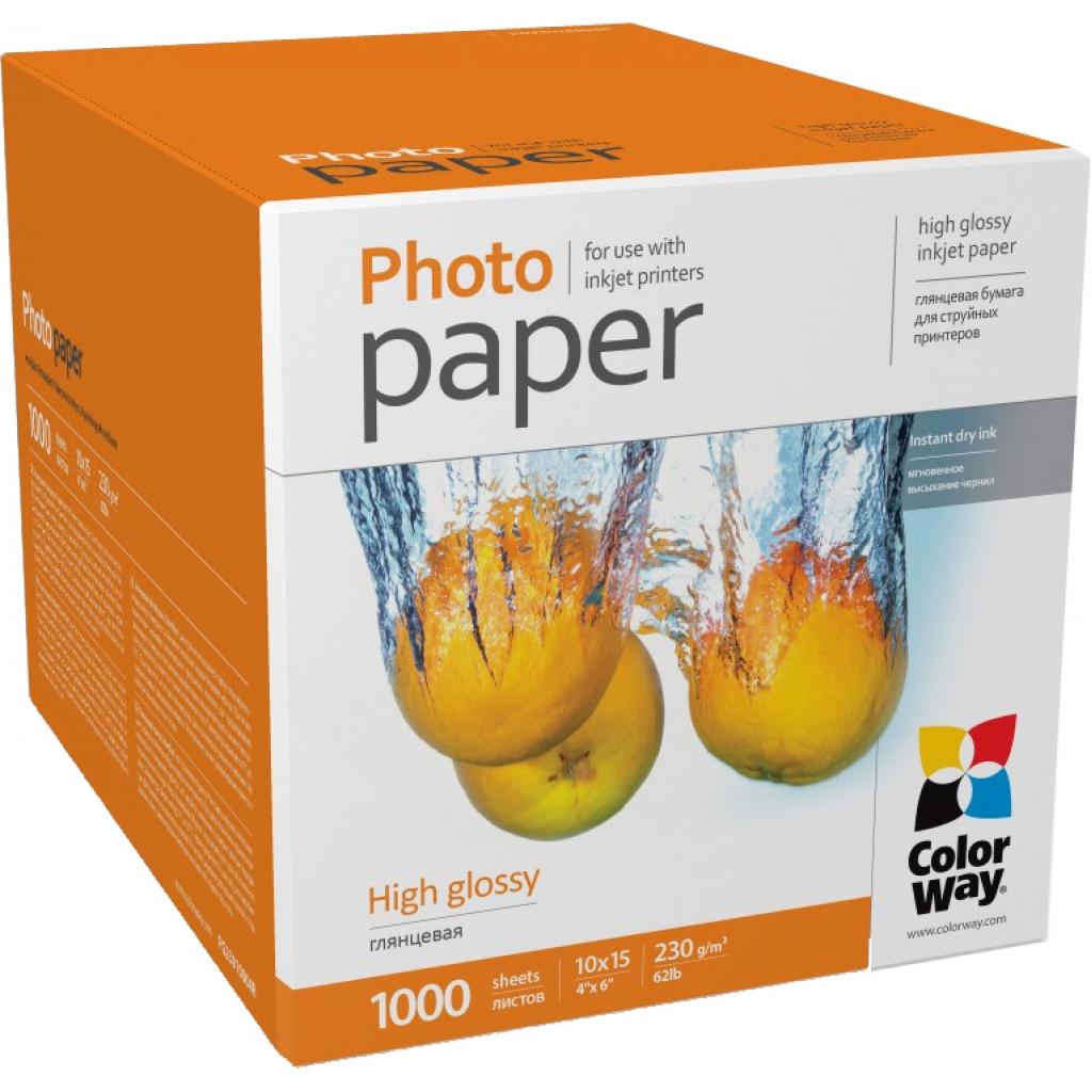 Фотопапір ColorWay 10x15 230г glossy, 1000с (PG23010004R) - зображення 1