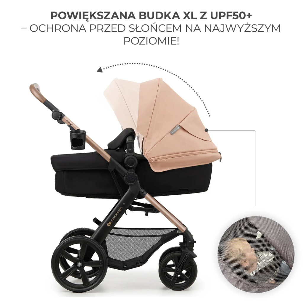Коляска Kinderkraft 3 в 1 Moov 2 Sand Beige (KSMOOV02BEGEV00) (5902533925803) - зображення 10