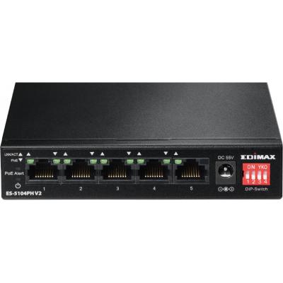 Комутатор мережевий Edimax ES-5104PH V2 - зображення 1