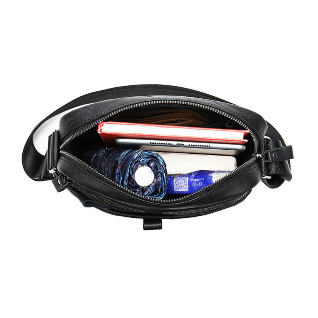 Сумка Vintage Через плече зі шкіри Чорна (20034) - зображення 8