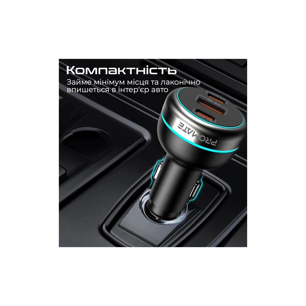 Зарядний пристрій Promate 2xUSB-C PD + USB-A QC3.0 (powerdrive-230) - зображення 6