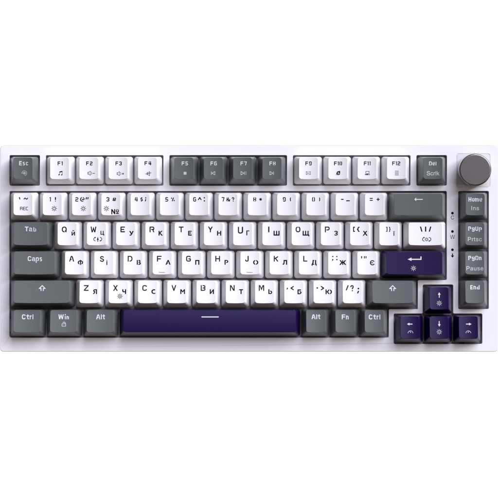 Клавіатура GamePro Genesis Warden MK160P Outemu Swithes USB White-Grey (MK160P) - зображення 1