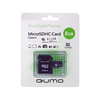 Карта пам'яті Qumo 8Gb microSDHC class 4 (QM8GMICSDHC4) - зображення 1