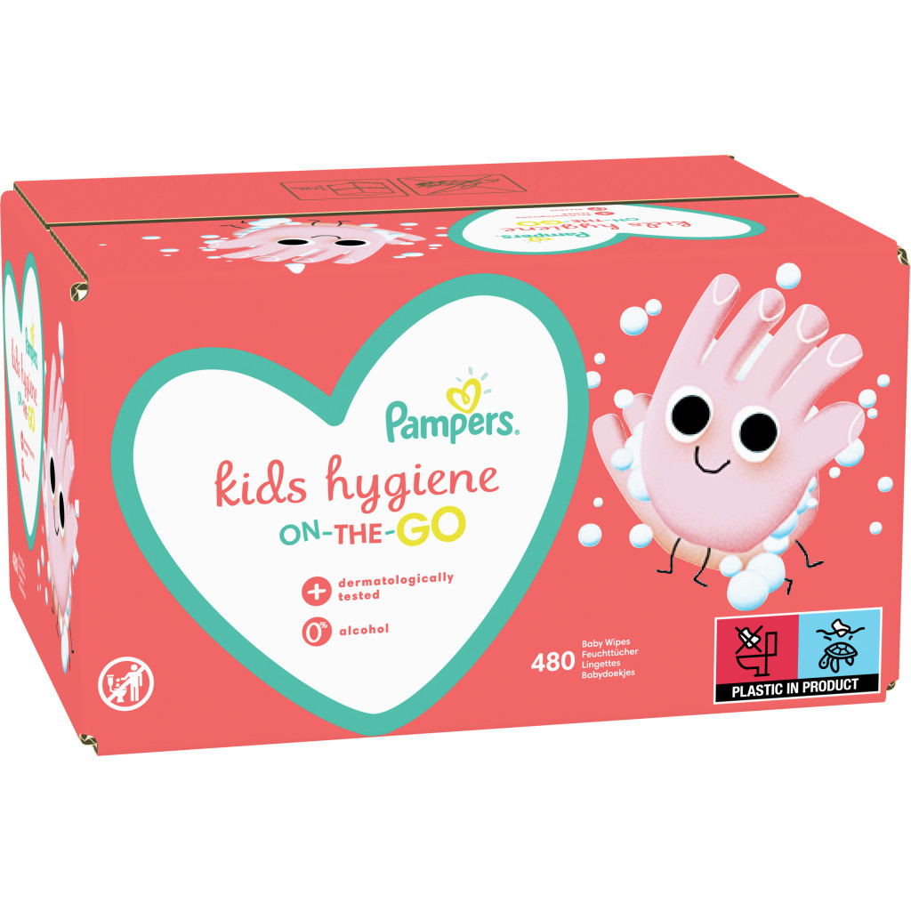 Дитячі вологі серветки Pampers Kids Hygiene On-the-go 12х40 шт. (8006540222324) - зображення 3