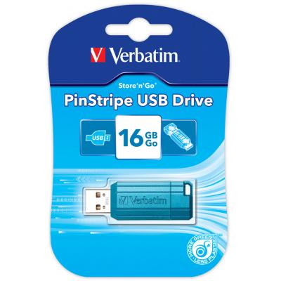 USB флеш накопичувач Verbatim 16GB PinStripe Blue USB 2.0 (49068) - зображення 5