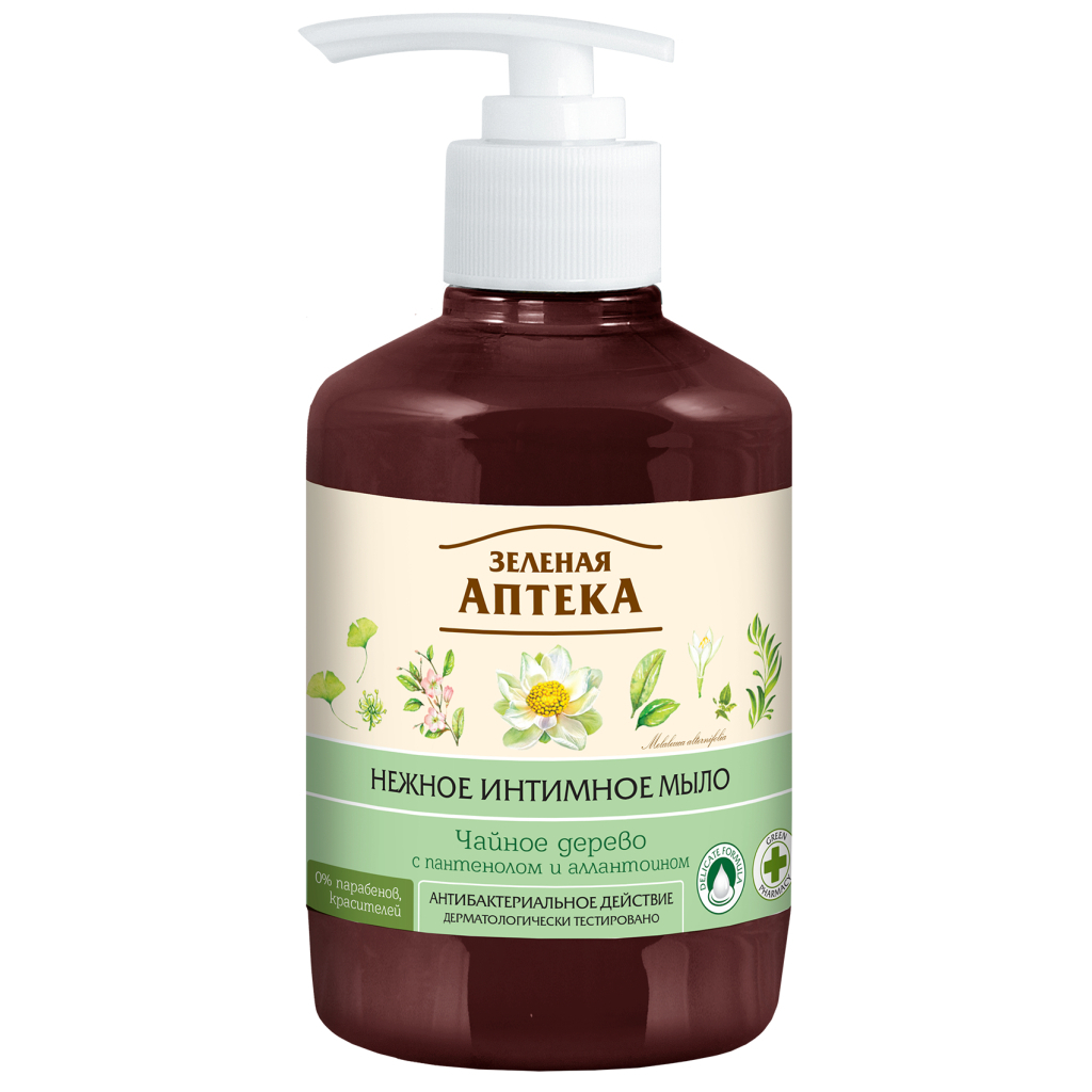 Мило для інтимної гігієни Green Pharmacy Чайне дерево Антибактеріальне 370 мл (4823015907807) - изображение 1