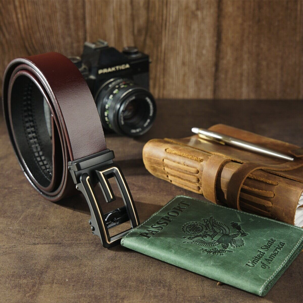 Ремінь Vintage Чоловічий з пряжкою у вигляді літери G Коричневий (20288) - зображення 7