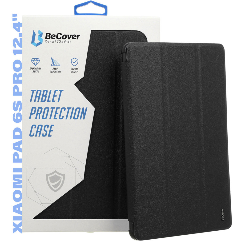 Чохол до планшета BeCover Smart Case Xiaomi Pad 6S Pro 12.4" Black (711083) - зображення 1