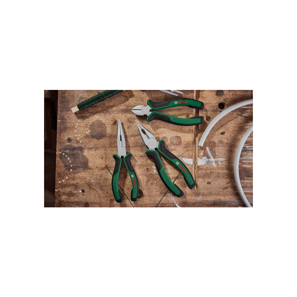 Плоскогубці Bosch набір 3 шт, комбіновані, подовжені, бокорізи (1.600.A02.C0S) - изображение 2