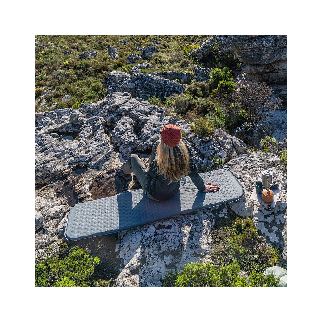 Туристичний килимок Naturehike Самонадувний надлегкий одномісний CNK2300DZ013 35 мм блакитний (6976023926921) - зображення 4