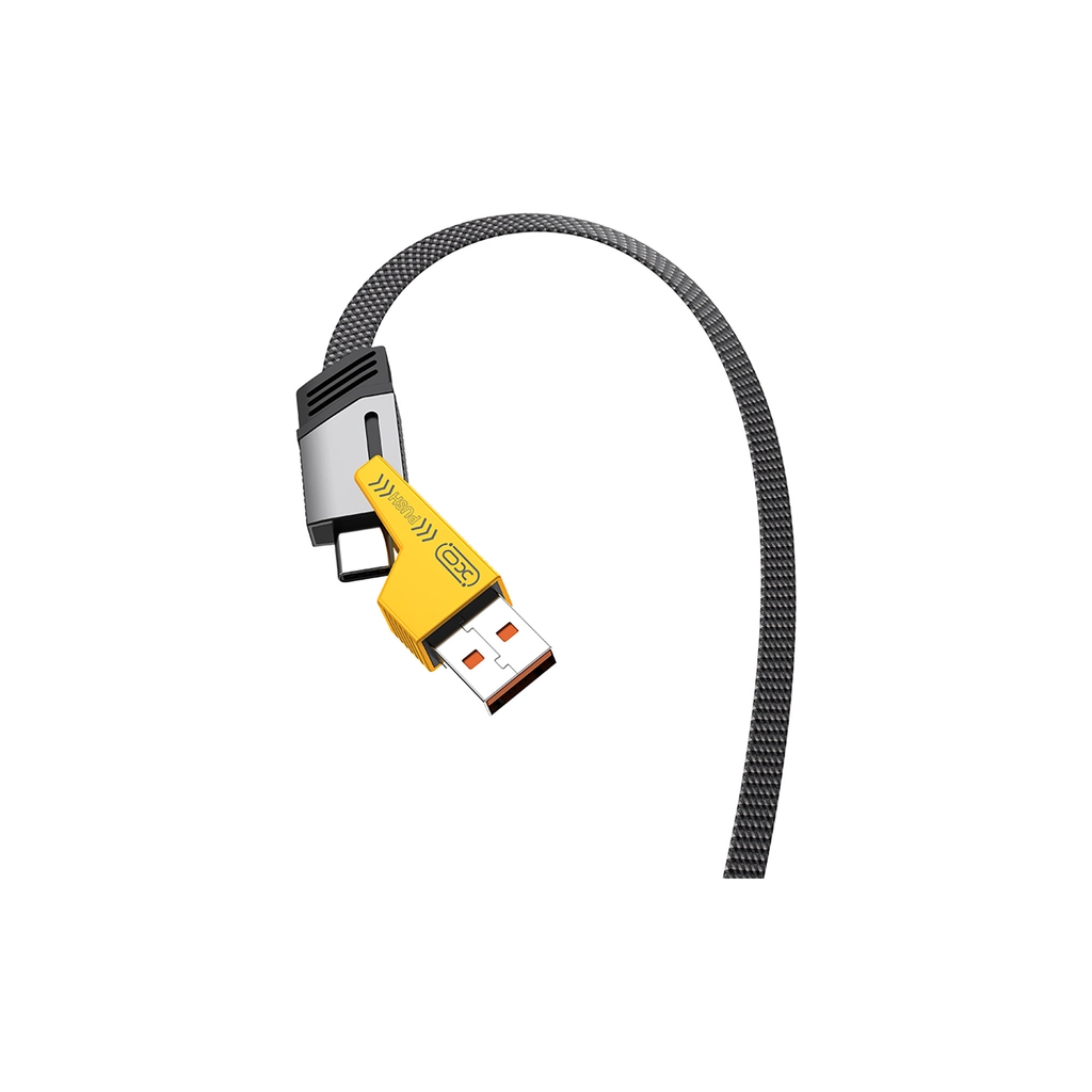 Дата кабель USB-C + USB A to USB-C + Lightning XO (NB283-CAI.gray) - зображення 2