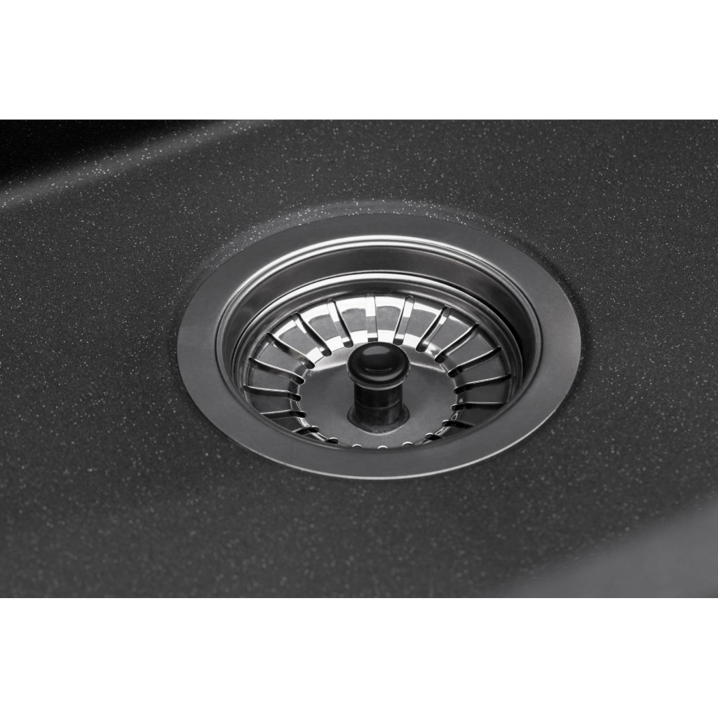 Мийка кухонна GRANADO Under top black shine (gr1901) - зображення 4