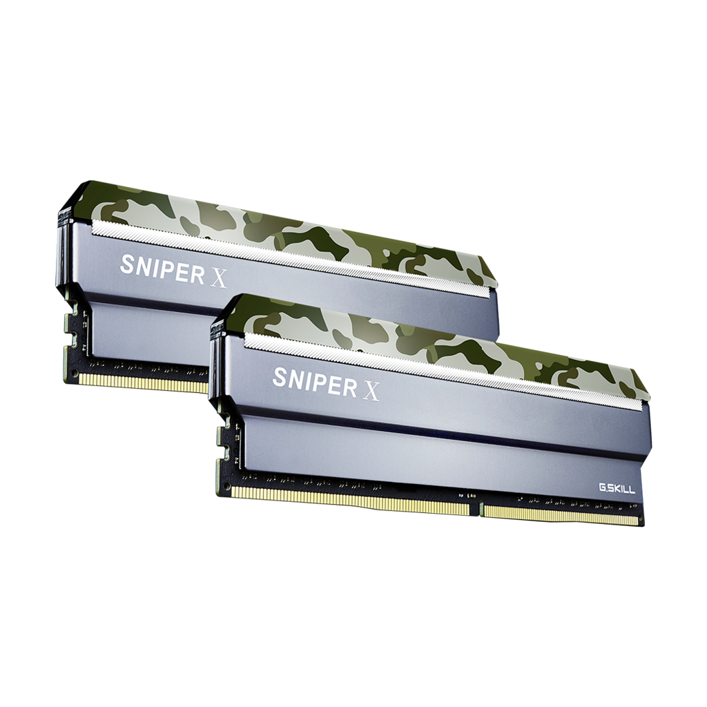 Модуль пам'яті для комп'ютера DDR4 16GB (2x8GB) 3200 MHz SniperX Classic Camo G.Skill (F4-3200C16D-16GSXFB) - изображение 2
