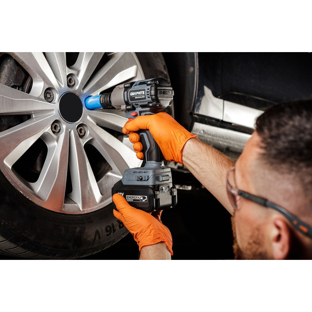 Гайковерт Energy+ 18V, безщітковий, 2600об/хв, 450Нм, 1/2", 3 швидкості, 1.24кг (без АКБ та ЗП) Graphite (58G038) - изображение 4