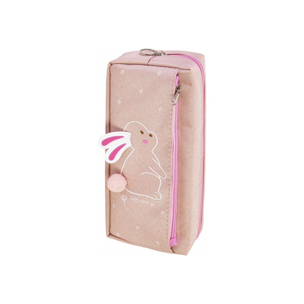 Пенал Cool For School з помпоном на 2 відділення на блискавках, рожевий (CF87102) - зображення 3