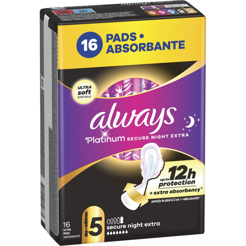 Гігієнічні прокладки Always Platinum Secure Night Extra Розмір 5 16 шт. (8700216452885) - зображення 2