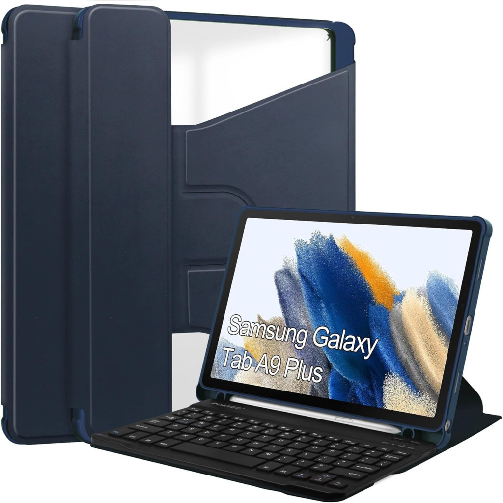 Чохол до планшета BeCover Keyboard 360° Rotatable Samsung Tab A9 Plus SM-X210/SM-X215/SM-X216 11.0" Deep Blue (710330) - зображення 1