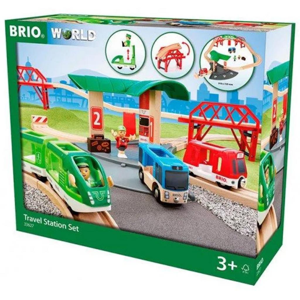 Залізниця Brio World Набір з автовокзалом і мостами (33627) - зображення 1