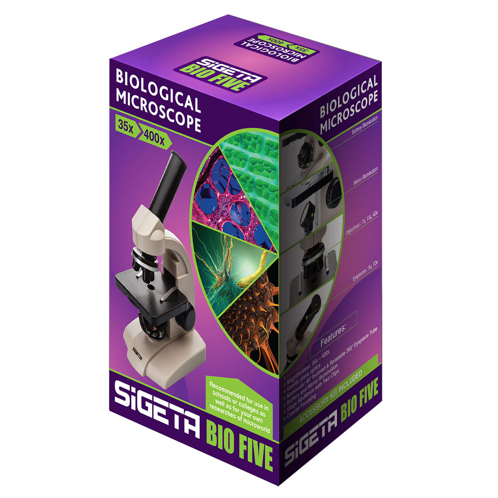 Мікроскоп Sigeta Bio Five 35x-400x (65227) - зображення 9