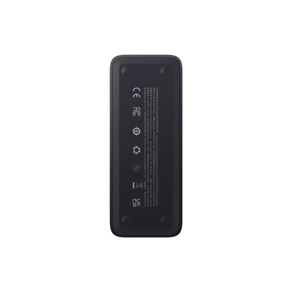 Пуско зарядний пристрій Baseus 6000mAh Super Energy Alpha Series Jump Starter 600A Cosmic Black (C00259200121-00) - зображення 2