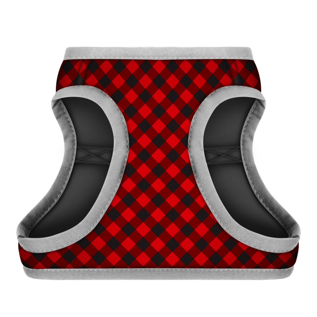 Шлея для собак WAUDOG Clothes з QR паспортом "Шотландка червона" XS4 (2987) - зображення 2
