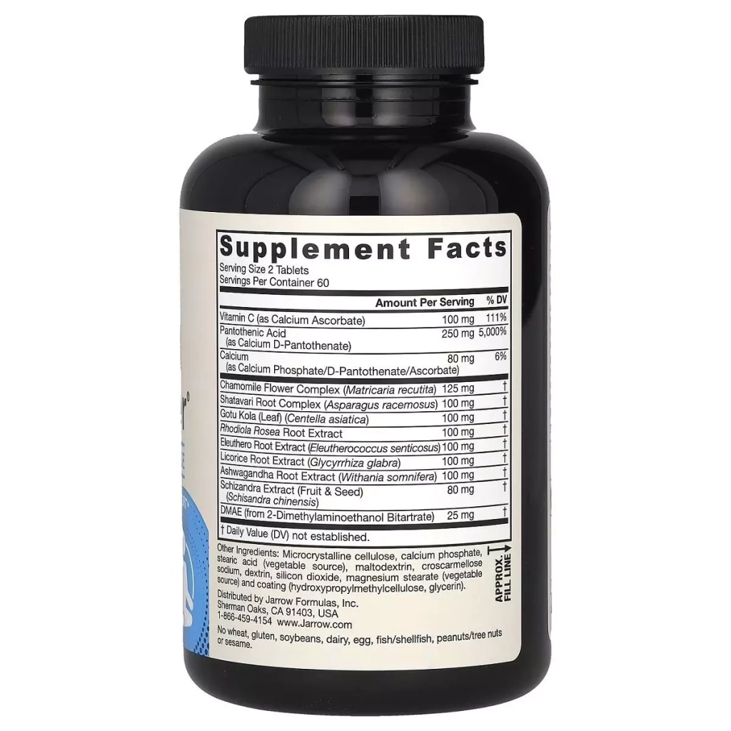 Вітамінно-мінеральний комплекс Jarrow Formulas Оптимізатор надниркових залоз, Adrenal Optimizer, 120 таблеток (JRW-29032) - зображення 2