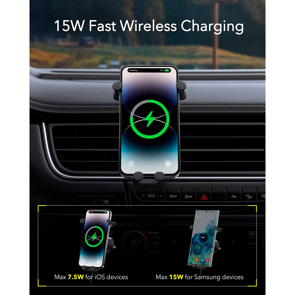 Універсальний автотримач Baseus Wireless Charge Pro 15W (SUWX030001) - изображение 10