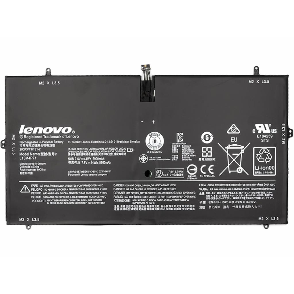 Акумулятор до ноутбука Lenovo Yoga 3 Pro (L13M4P71) 7.6V 44Wh (NB480517) - зображення 1