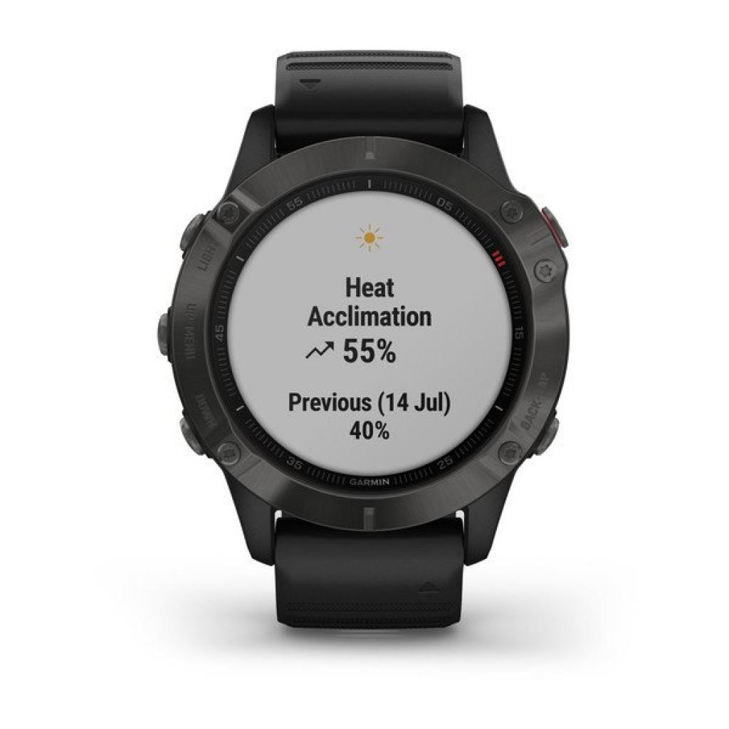 Смарт-годинник Garmin Fenix 6 Pro Sapphire Carbon Grey DLC with Black Band (010-02158-11/10) - зображення 8