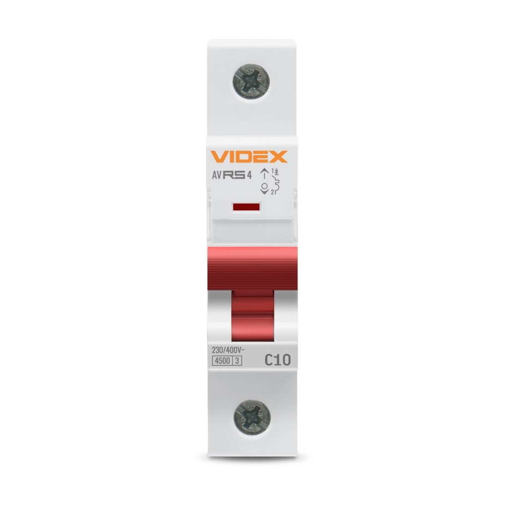 Автоматичний вимикач Videx RS4 RESIST 1п 10А С 4,5кА (VF-RS4-AV1C10) - зображення 2