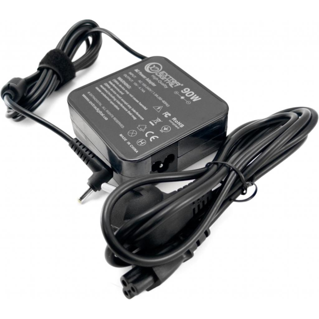 Блок живлення до ноутбуку Extradigital Acer 19V, 4.74 A, 90W (5.5x1.7) High Quality (PSA3888) - зображення 1
