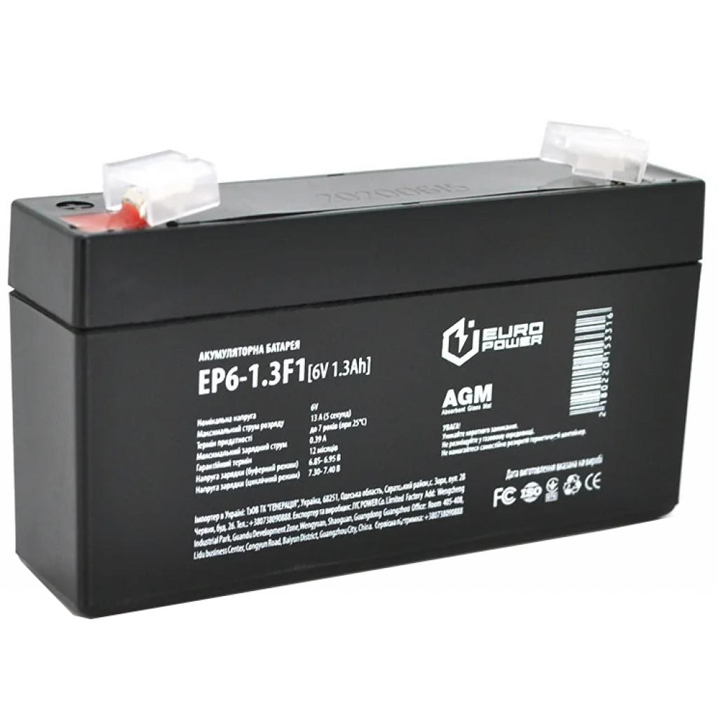 Батарея до ДБЖ Europower 6V-1.3Ah (EP6-1.3F1) - зображення 1