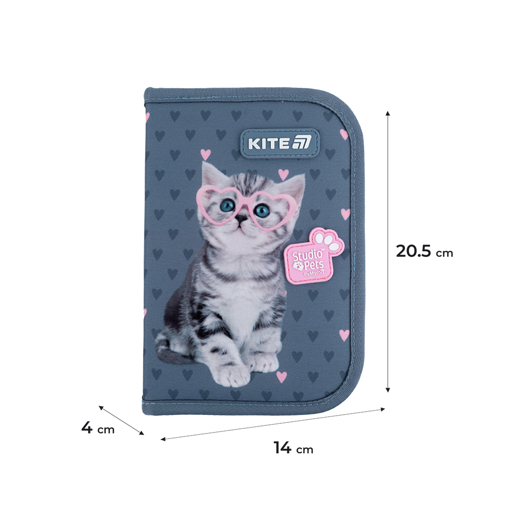 Пенал Kite 622-1 Studio Pets, 1 відділення, 2 відвороти (SP25-622-1) - изображение 2