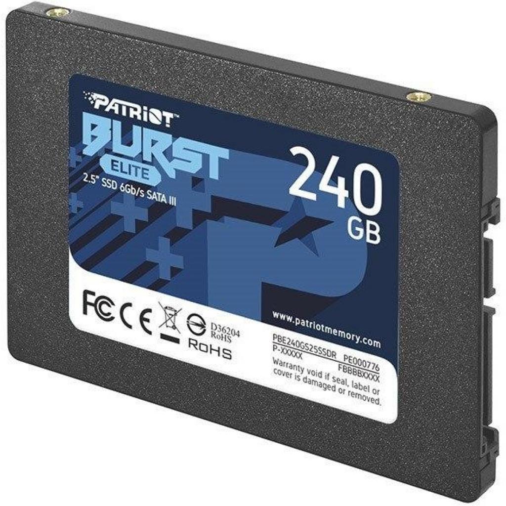 Накопичувач SSD 2.5" 240GB Burst Elite Patriot (PBE240GS25SSDR) - зображення 3