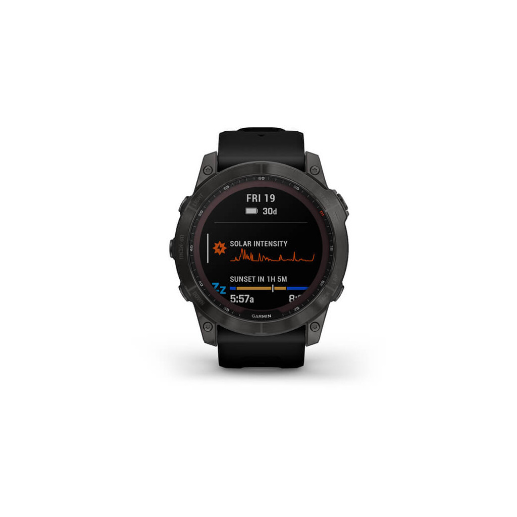 Смарт-годинник Garmin fenix 7X Sapph Sol Carbon Gray DLC Ti w/ Black, GPS (010-02541-11) - зображення 2