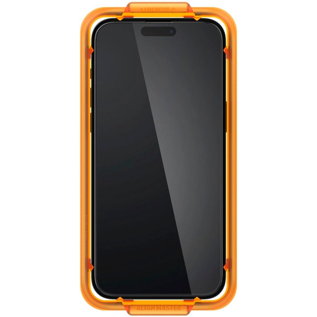 Скло захисне Spigen Apple iPhone 15 Glas.tR AlignMaster FC Black (2P) (AGL06906) - зображення 5