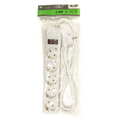 Мережевий фільтр живлення PowerPlant 1.8 м, 5 розетoк, евростандарт (JY-1056/1.8) (PPSA10M18S5) - зображення 3