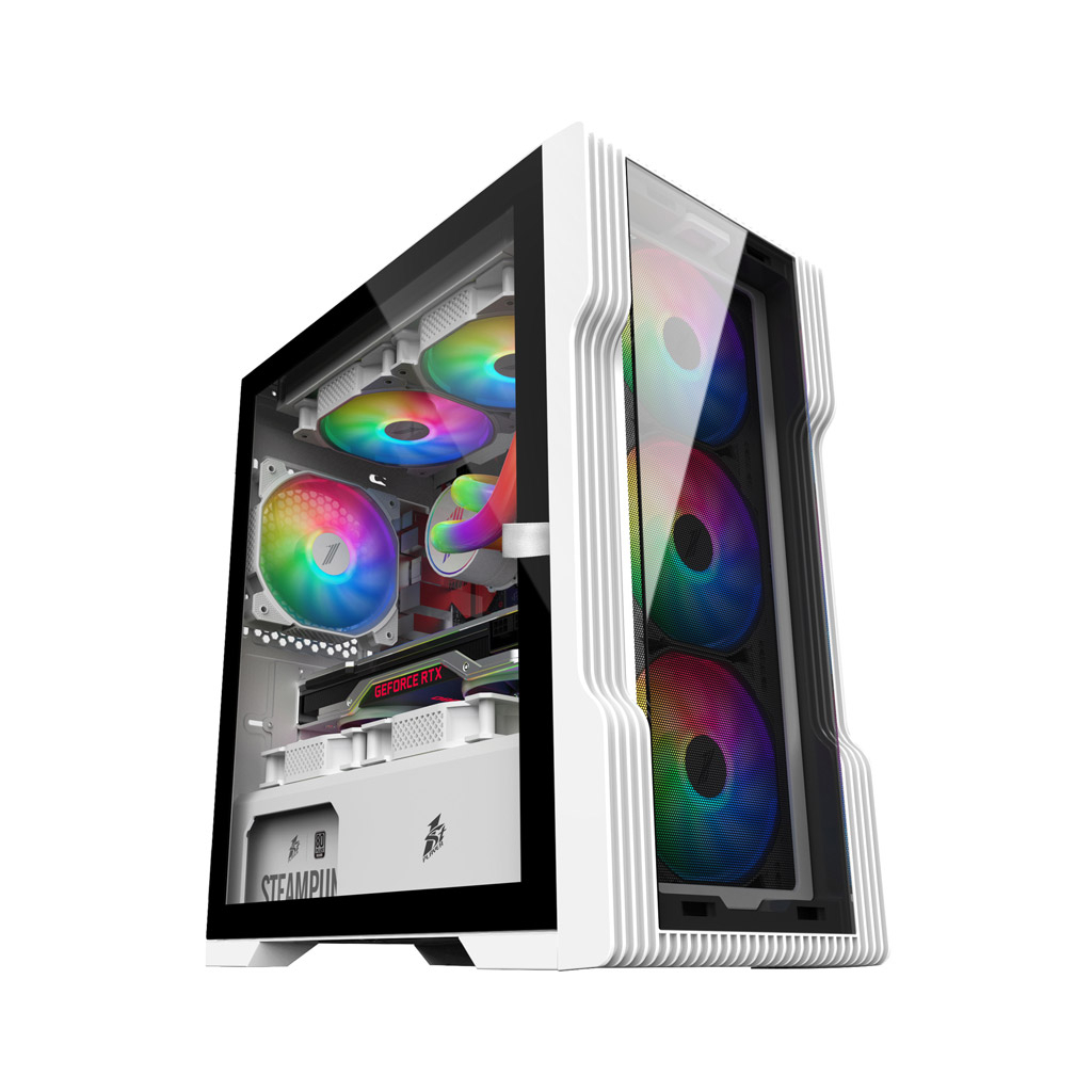 Корпус 1stPlayer T3-G-4F1-W-WH - зображення 1