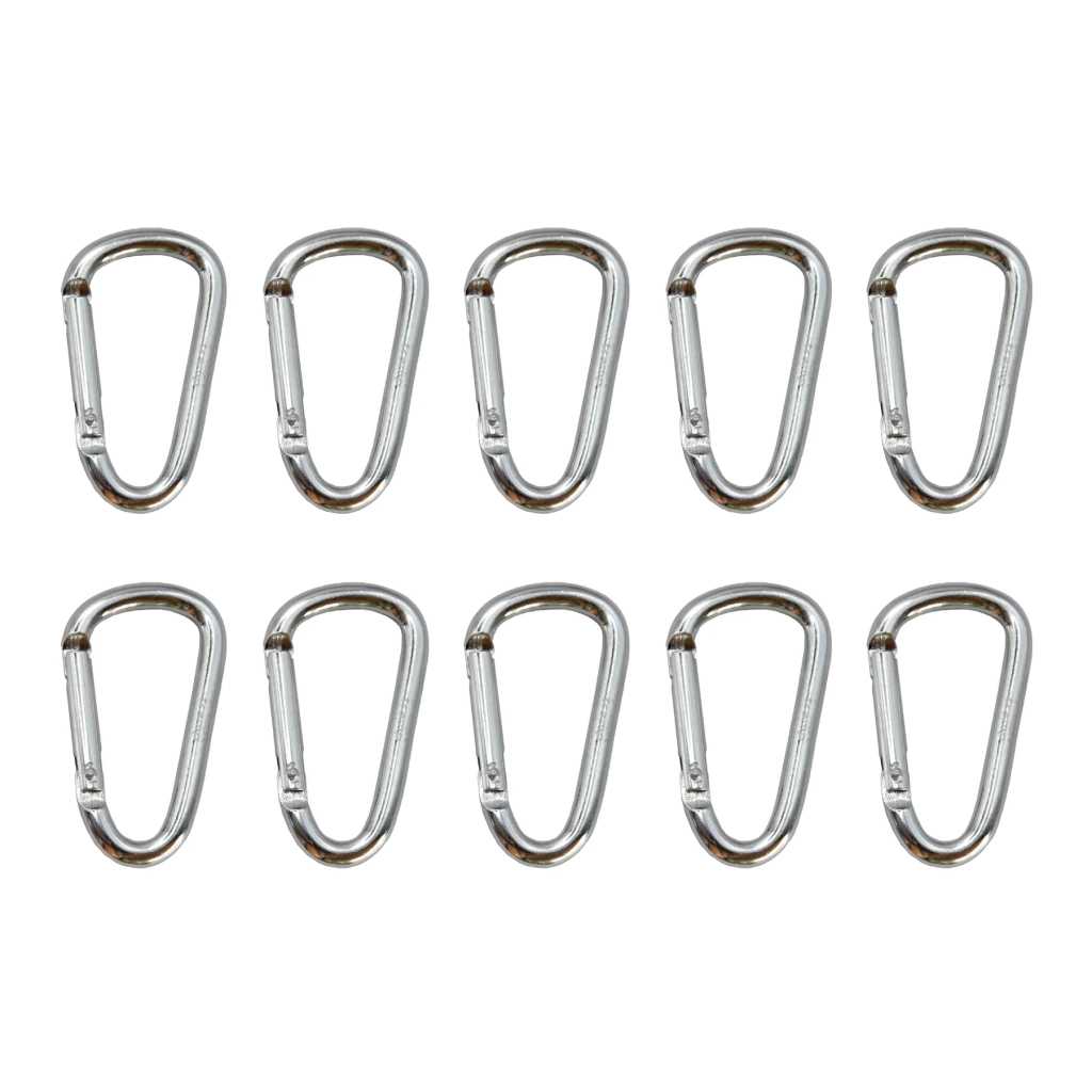 Карабін туристичний Tramp Набір 10 шт без муфти 6 cм Silver (UTRA-300-silver) - изображение 3