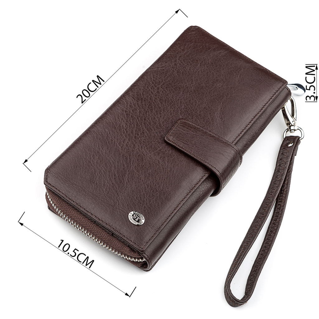 Гаманець ST Leather З натуральної шкіри Коричневий (18457) - зображення 3