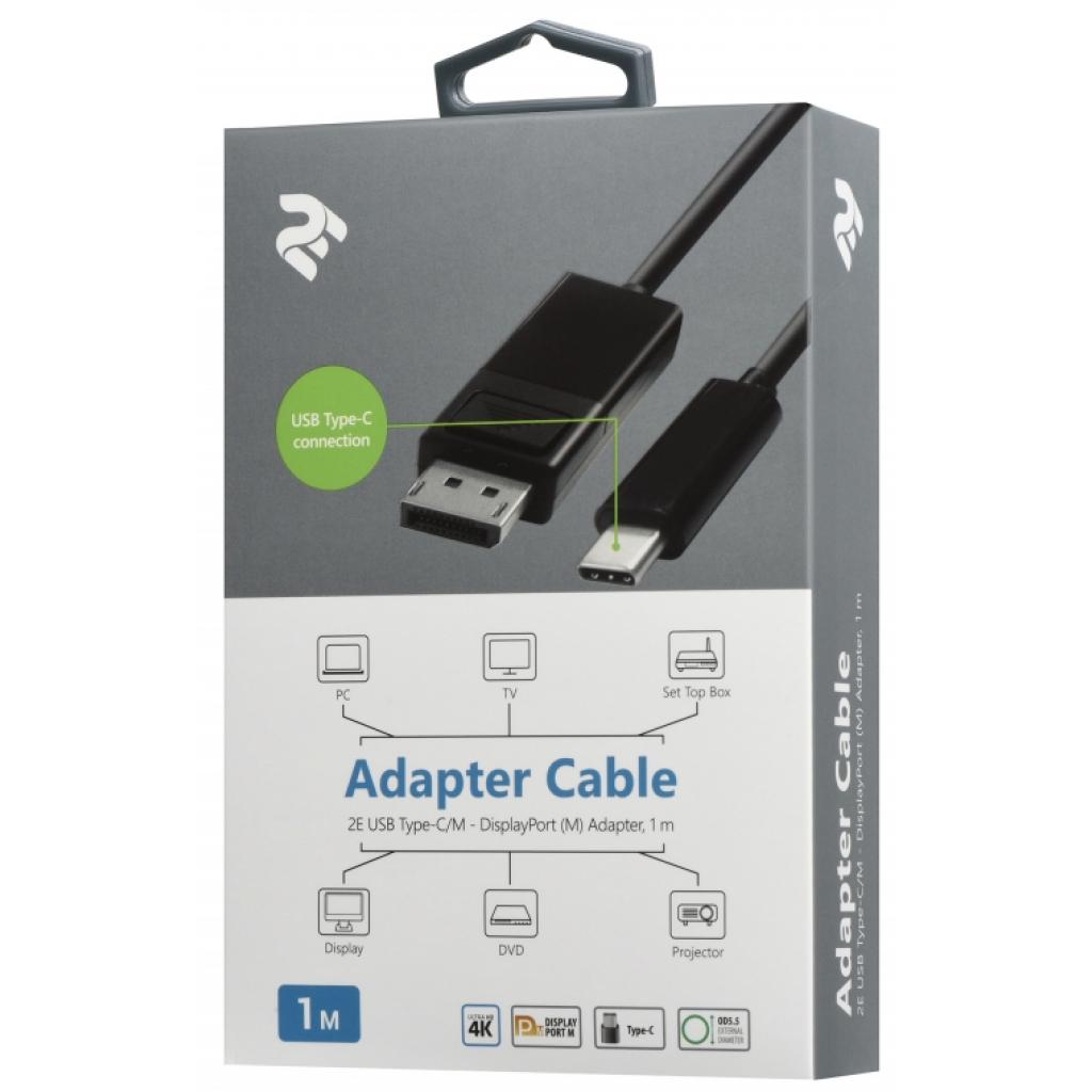 Кабель мультимедійний Type-C to DisplayPort (AM/AM), 1m, black 2E (2E-W1402) - зображення 4