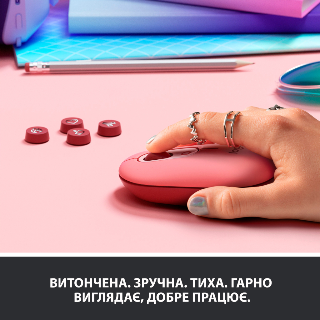 Мишка Logitech POP Mouse Bluetooth Heartbreaker Rose (910-006548) - зображення 4