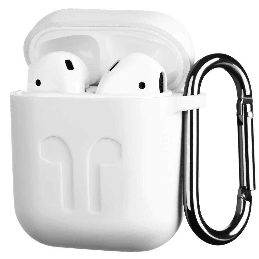 Чохол для навушників 2E для Apple AirPods Pure Color Silicone Imprint 1.5 мм White (2E-AIR-PODS-IBSI-1.5-WT) - зображення 2