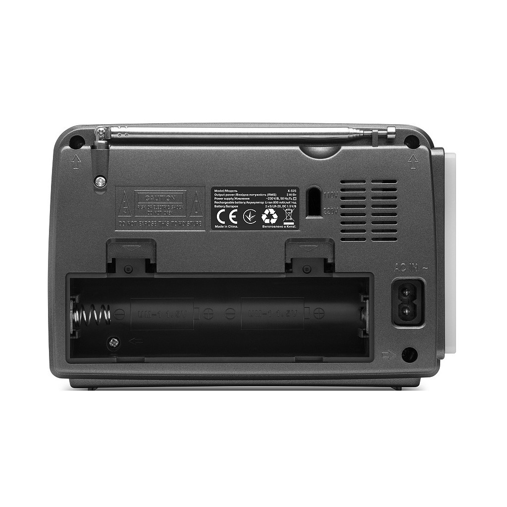 Портативний радіоприймач REAL-EL X-525 Grey - зображення 6