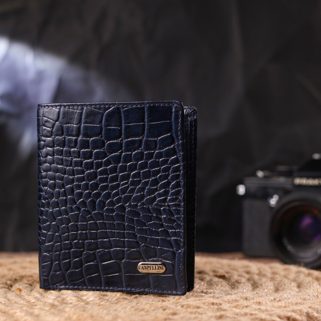 Портмоне Canpellini З натуральної шкіри Синє (21499) - зображення 8