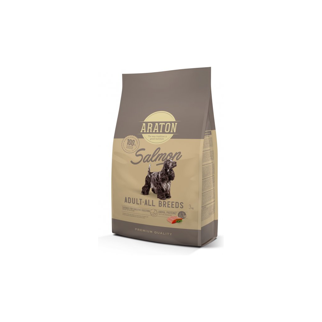 Сухий корм для собак ARATON Salmon Adult All Breeds 3 кг (ART47482) - зображення 1